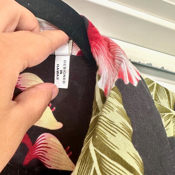 Hula Hula Hawaii Print Button Up Unisex Top 3XL - Picture 5 of 8